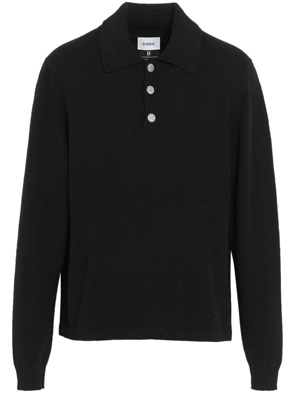 Barrie B Label cashmere polo shirt - Black | Farfetch Global