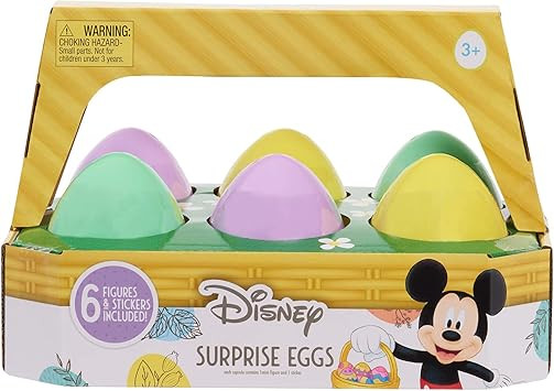 Just Play Disney Mickey Mouse Surprise Eggs, Figures in Easter Egg Capsule, Easter Basket Stuffer... | Amazon (US)