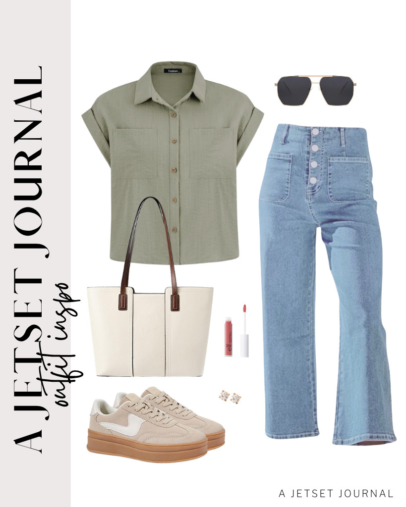 Such a cute outfit with a short-sleeve button-down shirt by PRETTYGARDEN and Sidefeel jeans. It’s an outfit you can dress down for an event but still keep your style chic. These LUCKY STEP sneakers match this look and this leather tote bag perfectly.


#LTKSeasonal #LTKSaleAlert #LTKTravel 

 