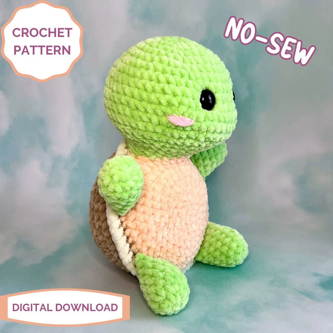 NO-SEW Turtle Plush Crochet PATTERN - Etsy | Etsy (US)