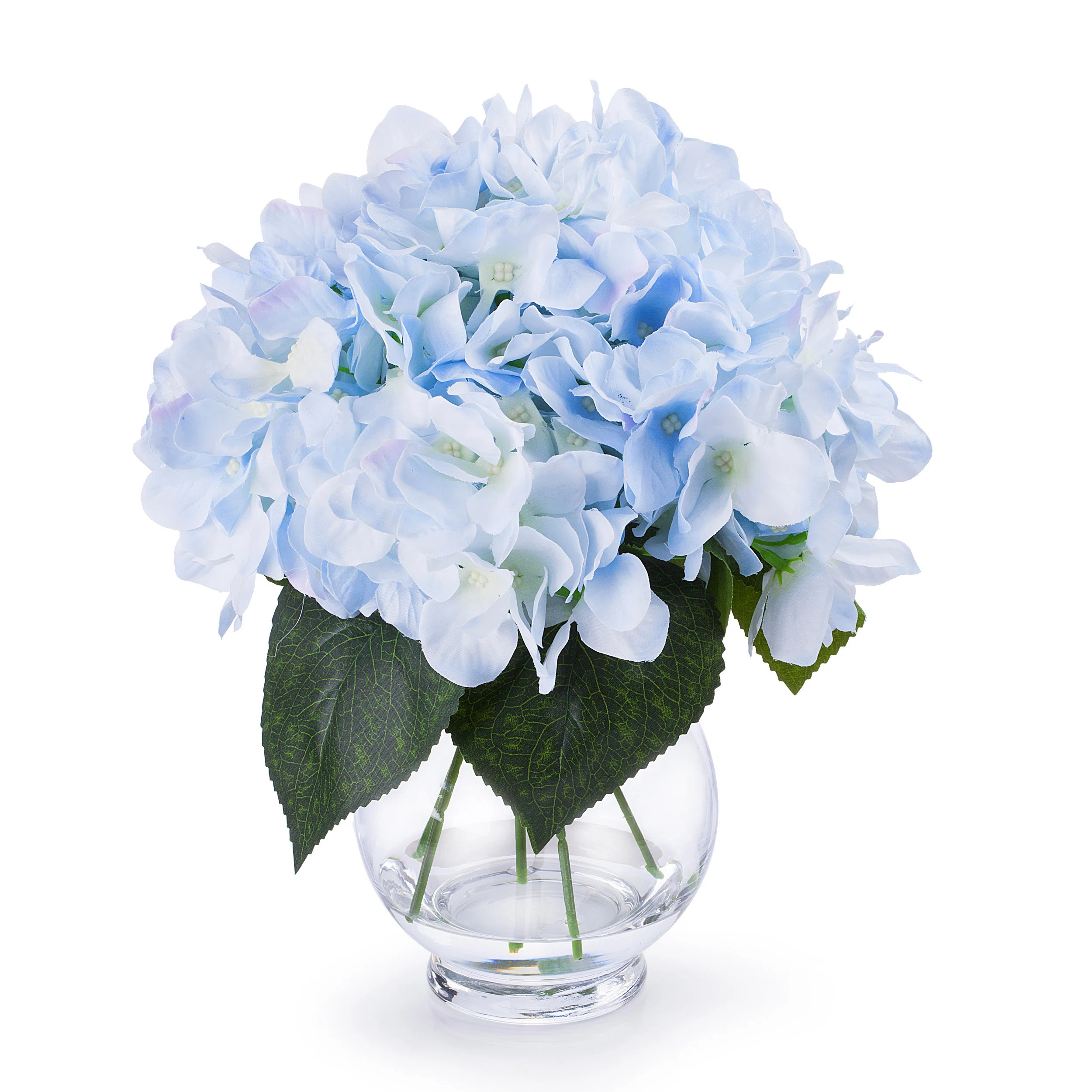 Silk Hydrangea Arrangement in Vase | Wayfair North America