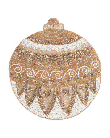 Figural Ornament Beaded Placemat | TJ Maxx