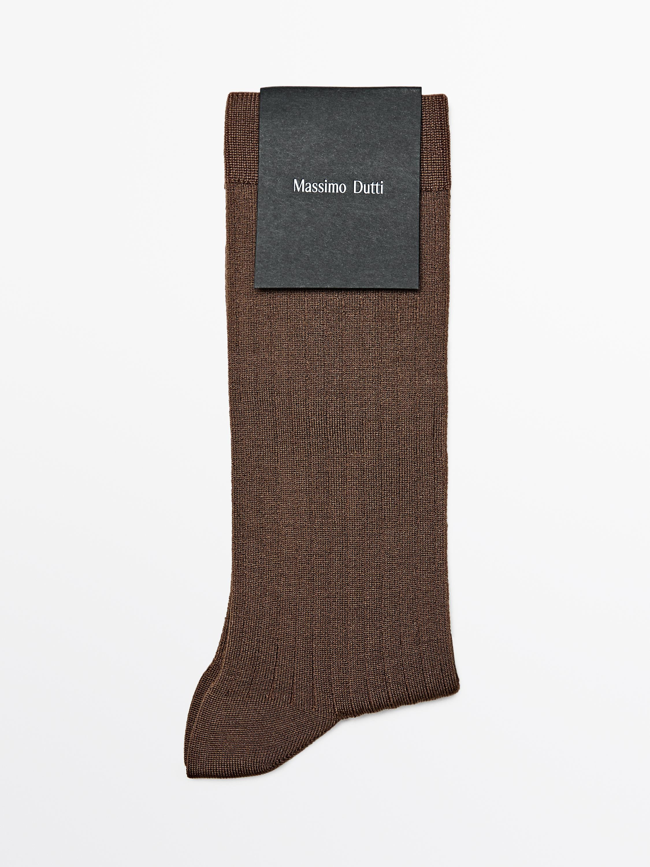 Gerippte Socken aus Seide | Massimo Dutti DE