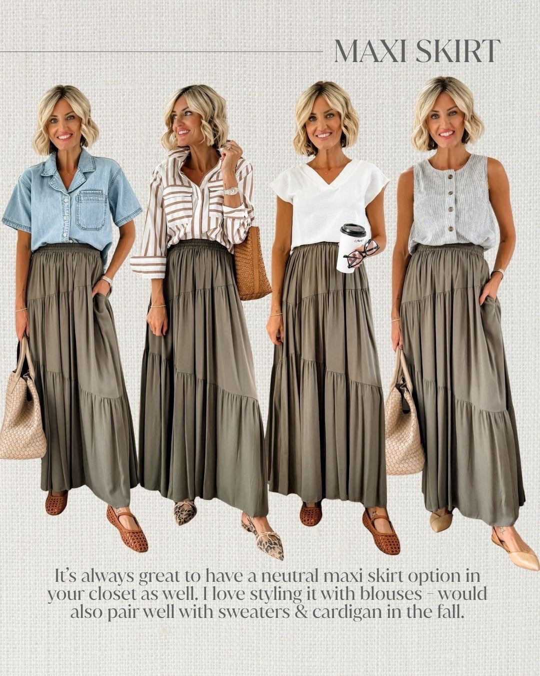 I’ve had this maxi skirt since last year, and it’s such a great piece to have in your closet! Wearing my true size!

Loverly Grey, teacher outfit, teacher looks, workwear, maxi skirt 

#LTKWorkwear #LTKStyleTip