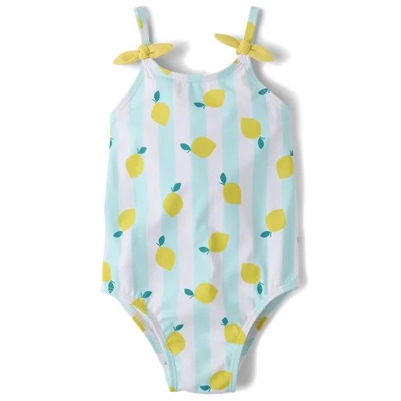 The Children's Place Baby & Toddler Girls Sleeveless Tie Shoulder One Piece Swimsuit, Sizes 6M-5T | Walmart (US)