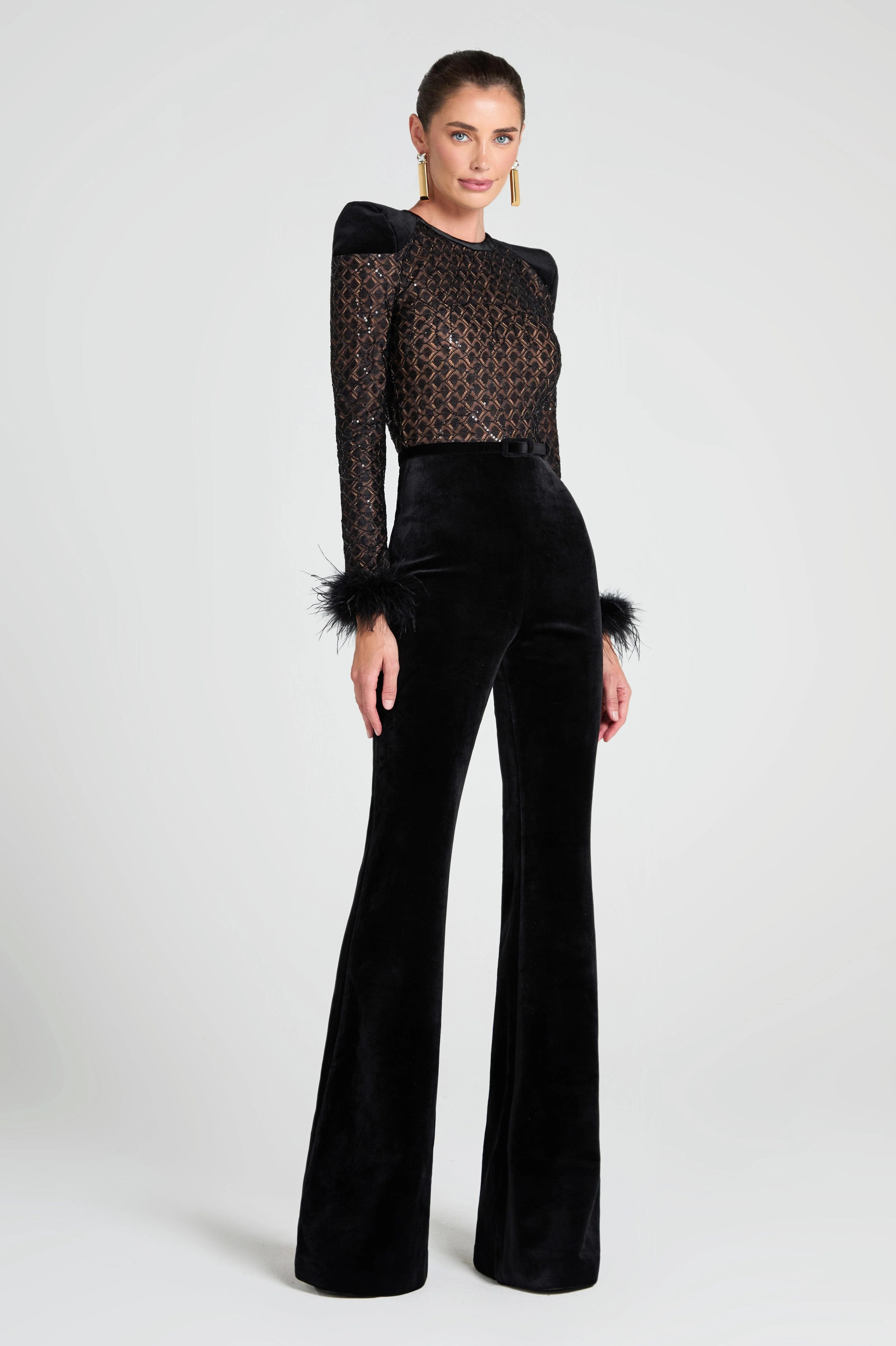 MONIQUE Black Jumpsuit | Jumpsuit | NADINE MERABI | Nadine Merabi