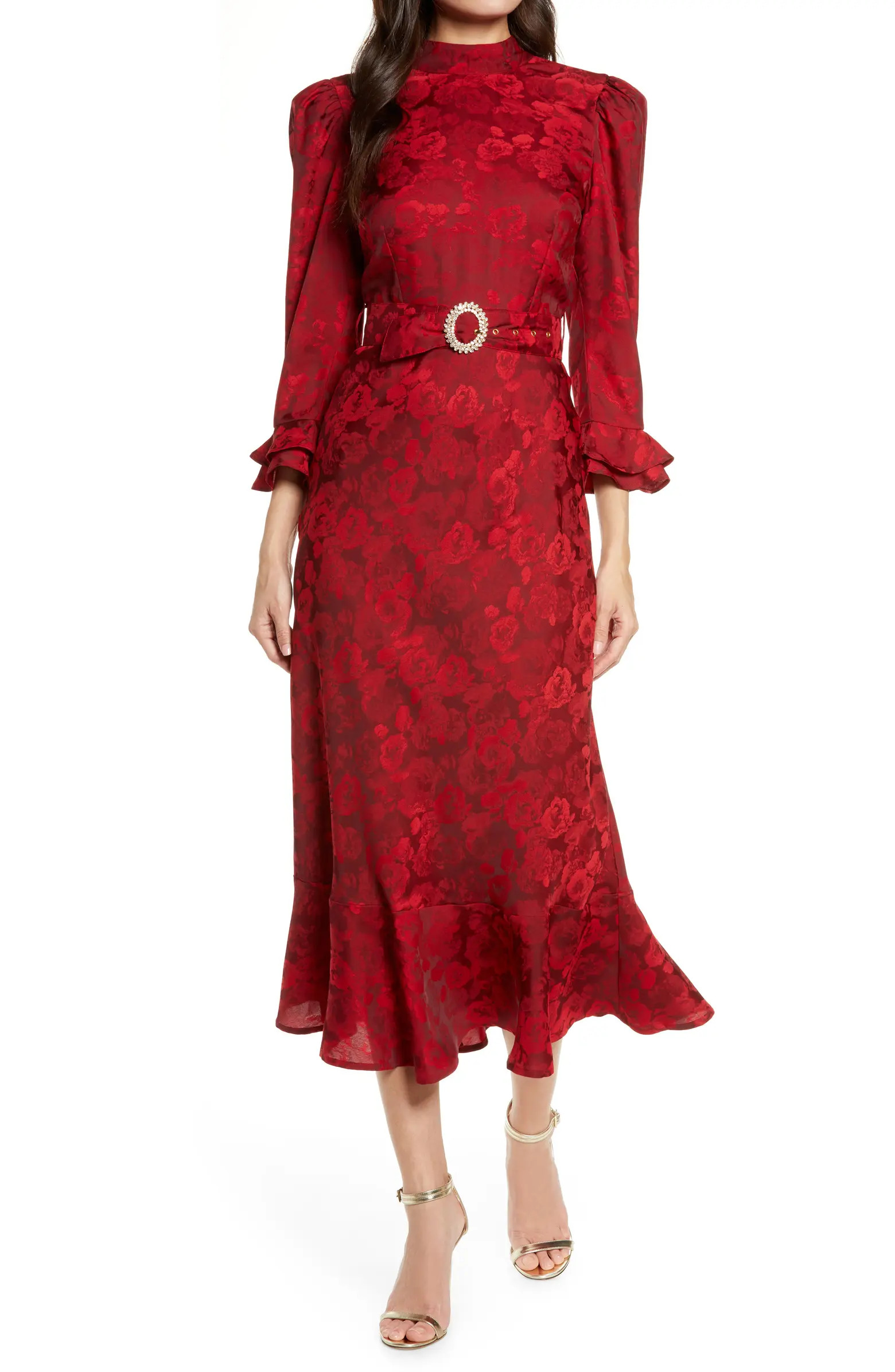 Flora Belted Midi Dress | Nordstrom