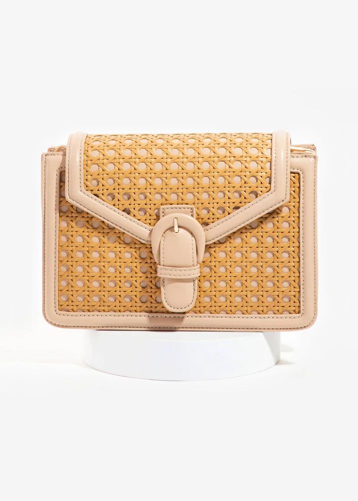 Weave Pattern Rectangle Handbag | Abbey Glass