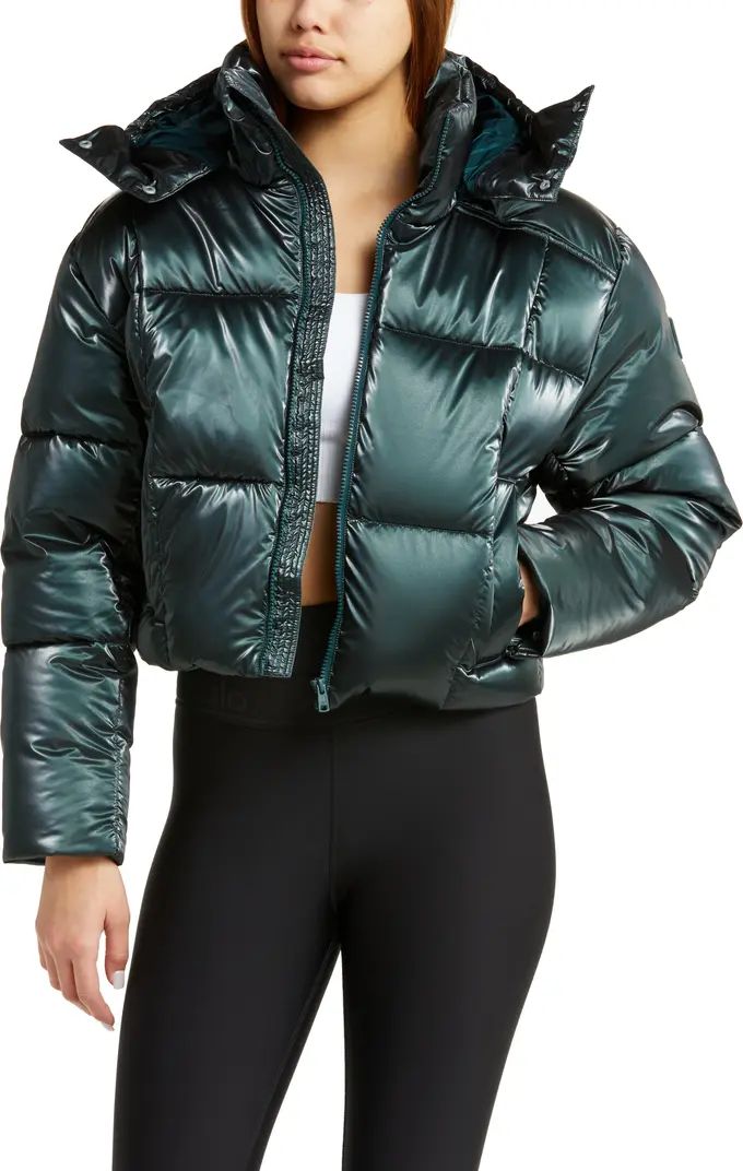 Alo Pearlized Pristine Crop Puffer Jacket | Nordstrom | Nordstrom