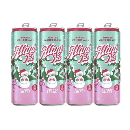 Alani Nu Sugar Free Energy Drink, Winter Wonderland, 12 fl oz, Can, 200mg Caffeine, 4 Pack | Walmart (US)