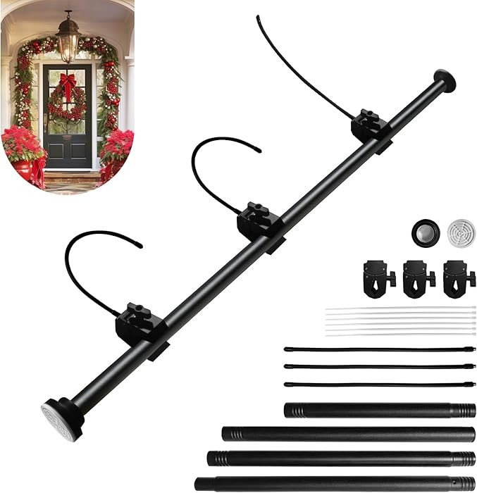 Garland Hanger for Front Door Frame, Adjustable 18"- 67" Heavy-Duty Garland Holder for Door Frame... | Amazon (US)