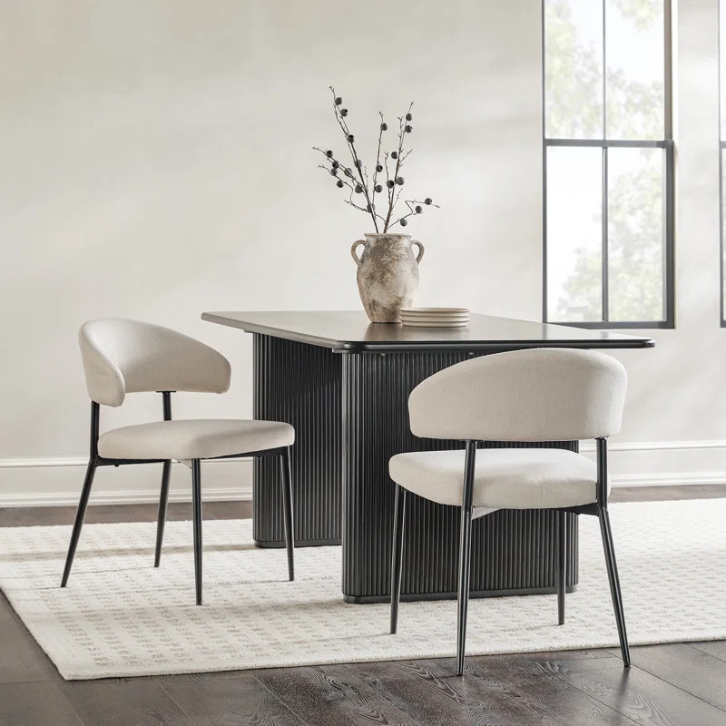 Jerwin Curved Back Upholstered Dining Chair | Wayfair North America