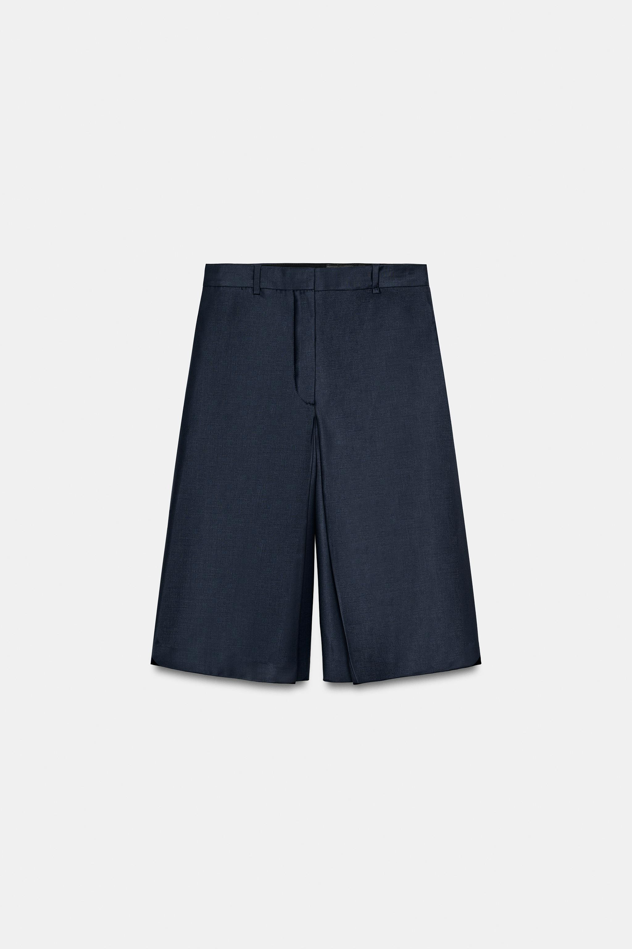 ZW COLLECTION LONG WOOL BLEND SHORTS | Zara Canada
