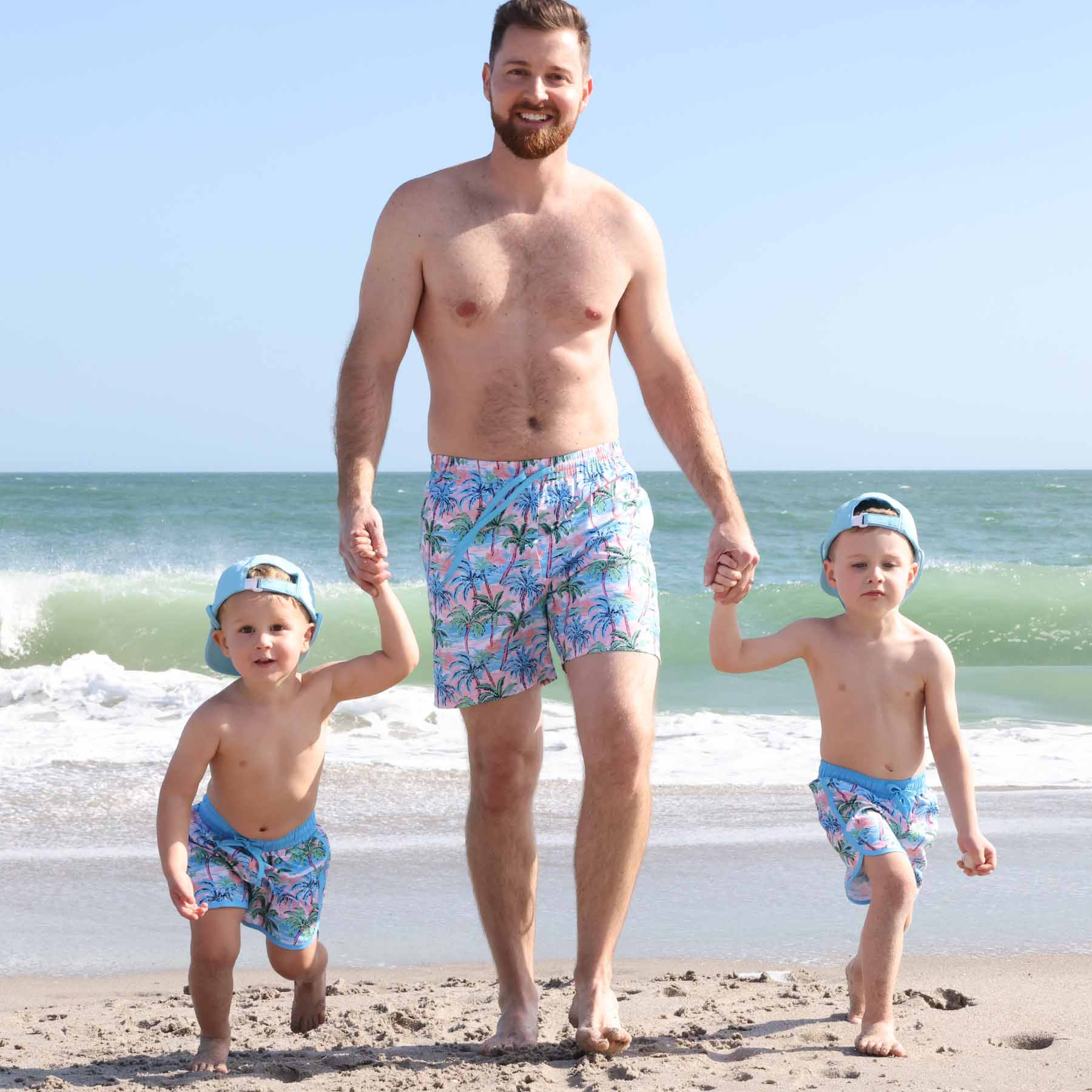 Men's Swim Trunks | Pastel Palms | Caden Lane