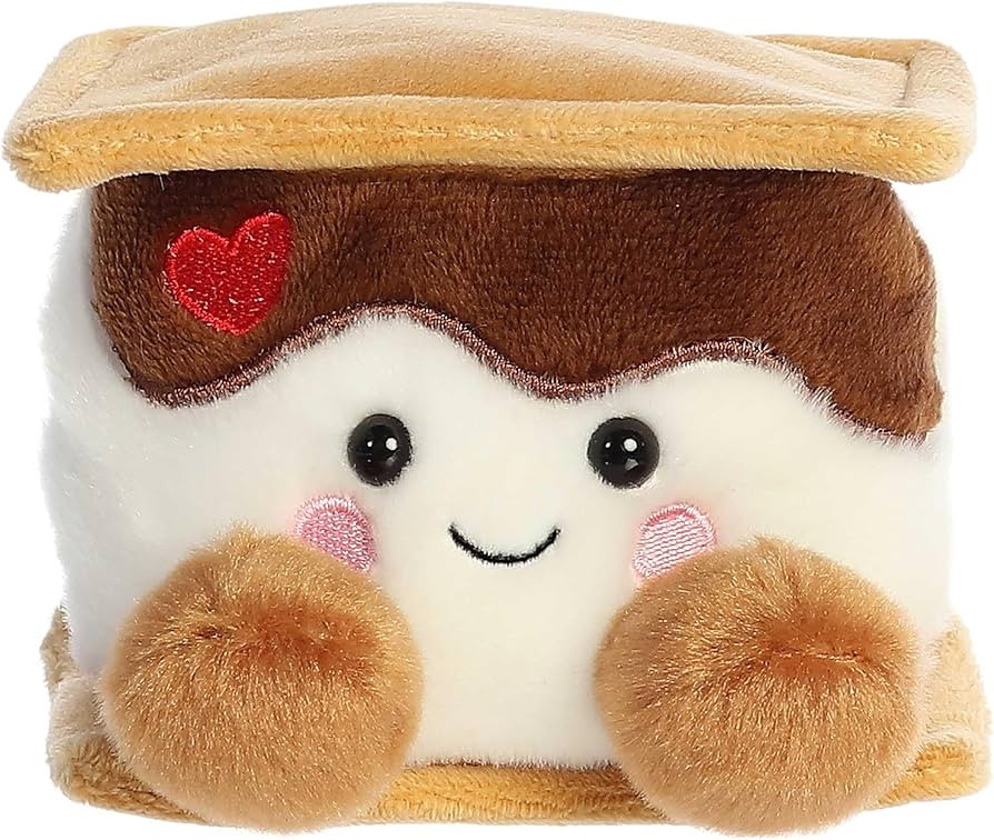 Aurora® Adorable Palm Pals™ Fudgey Heart S'More™ Stuffed Animal - Pocket-Sized Play - Collec... | Amazon (US)