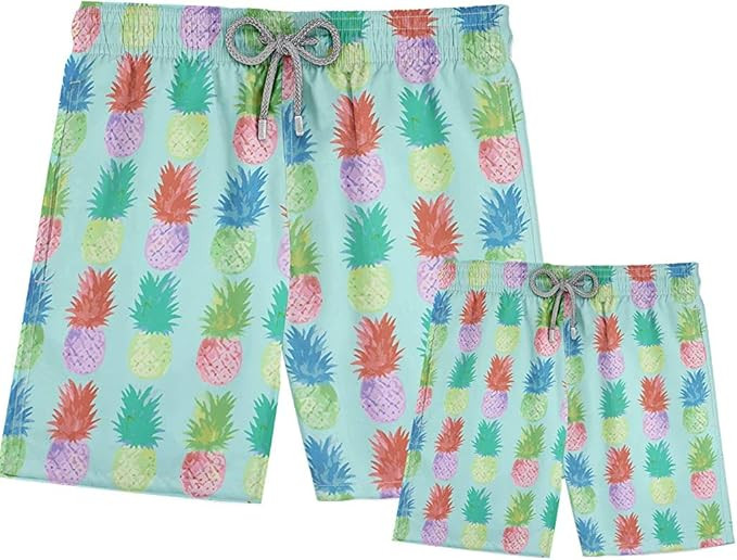 Stivali Father and Son Matching Swim Trunks - Pineapple | Amazon (US)