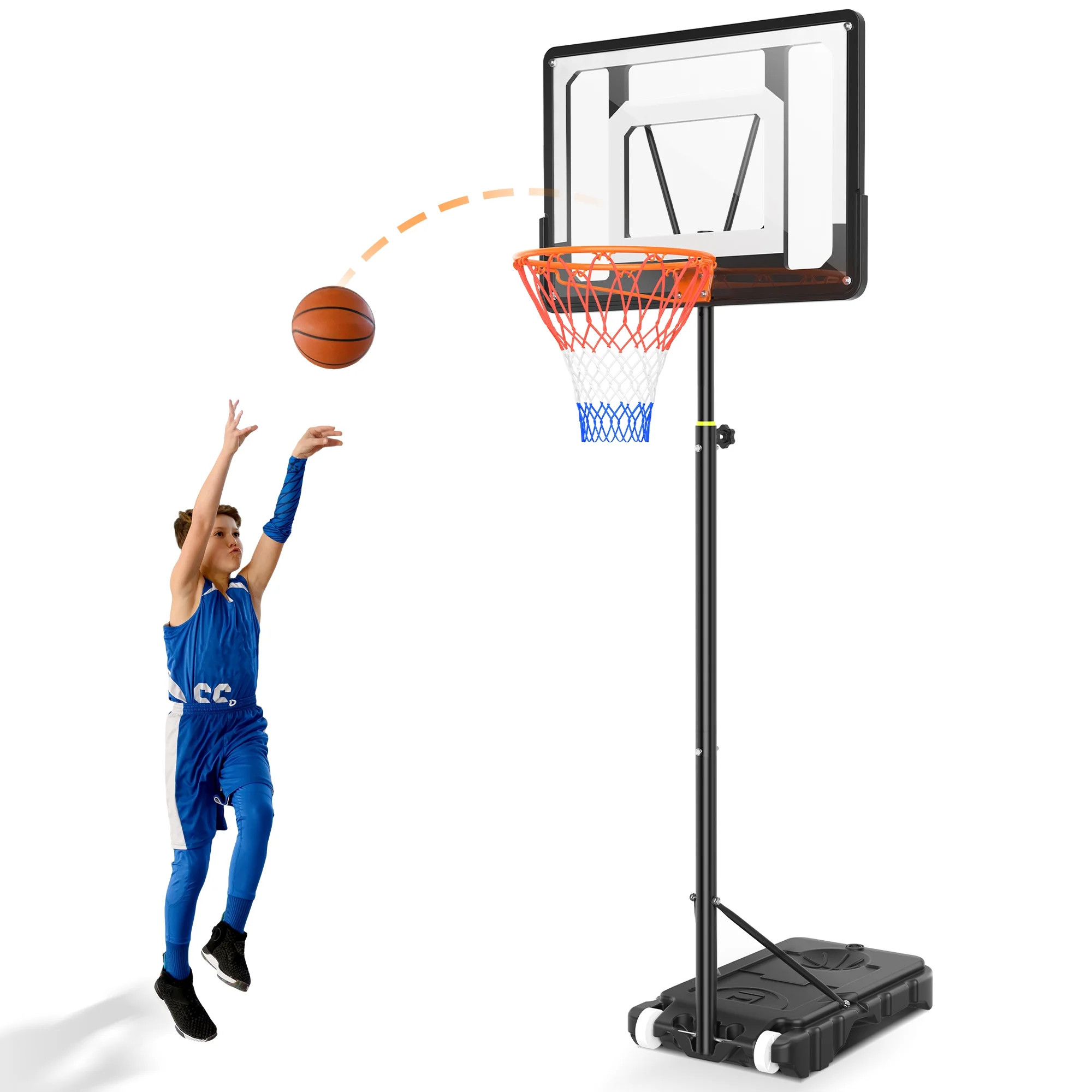 Ifanze Portable Basketball Hoop Goal 5ft-7ft Adjustable, Indoor Outdoor Basketball Hoop System wi... | Walmart (US)