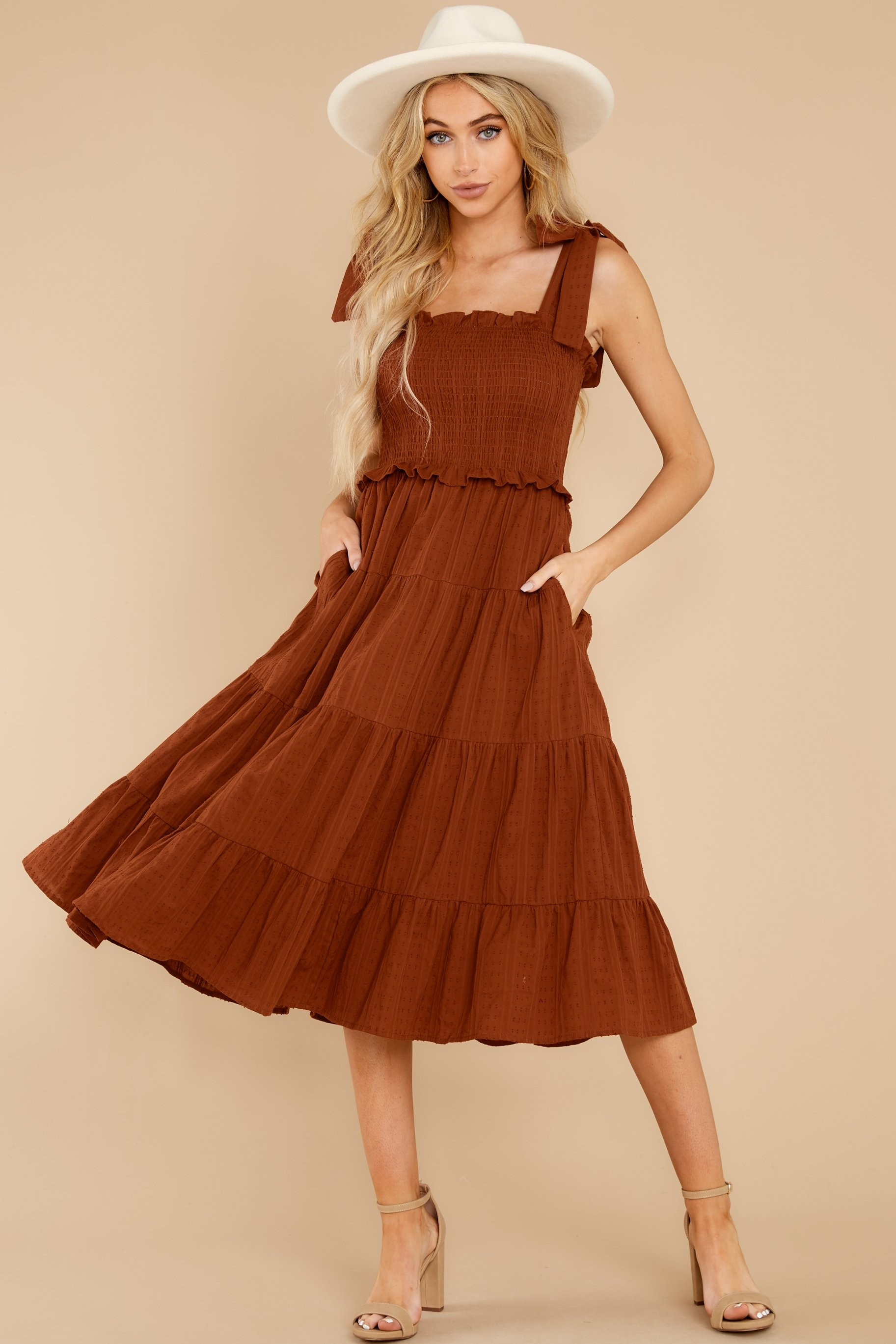 Our Favorite Date Rust Maxi Dress | Red Dress 