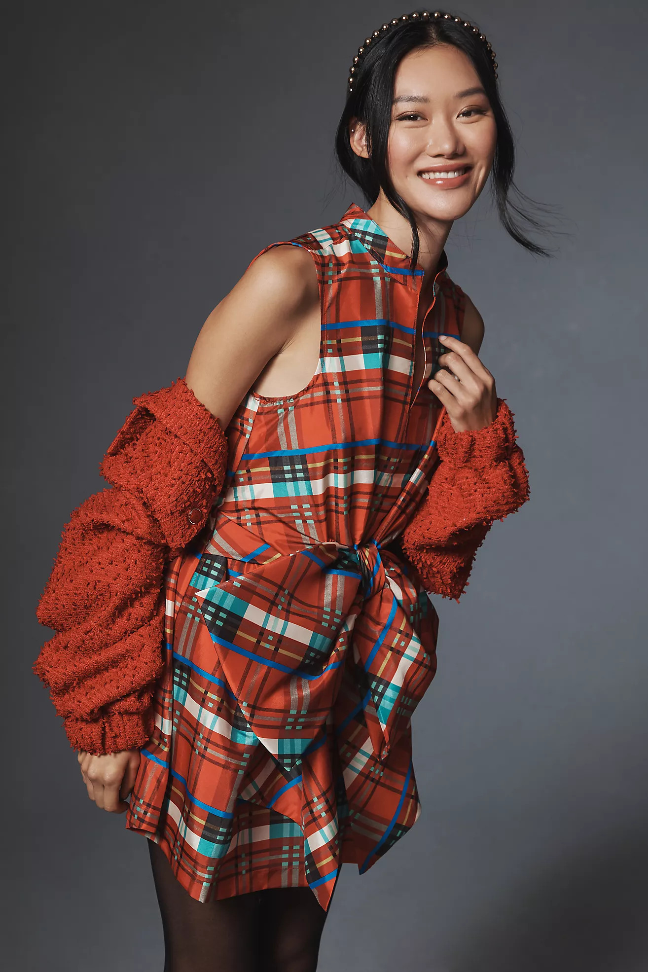 Porridge Sleeveless Bow Mini Dress | Anthropologie (US)