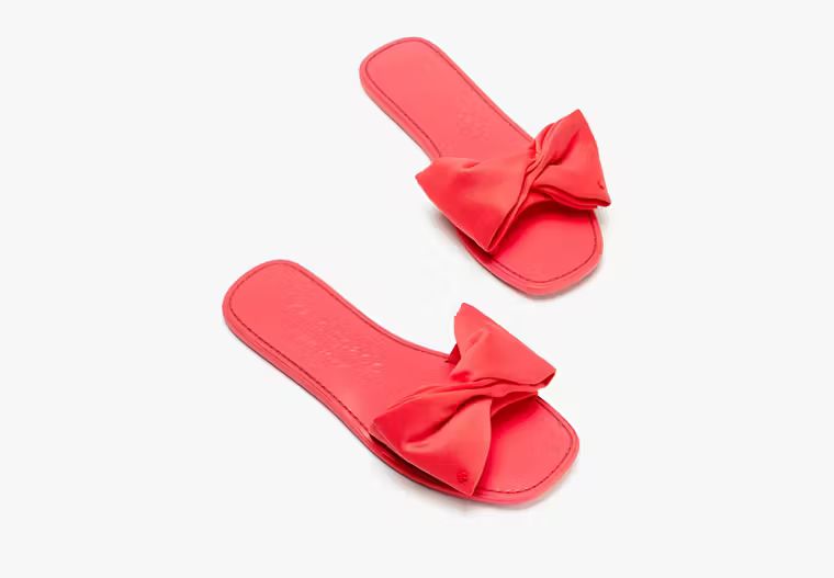 Bikini Bow Slide Sandals | Kate Spade (US)