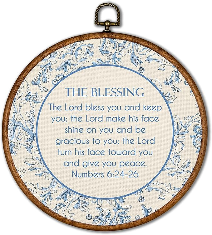 KSDUT Christian Wall Decor Art - Blue Flower Trendy Retro Wall Art Canvas Frame Hanging Prints, B... | Amazon (US)