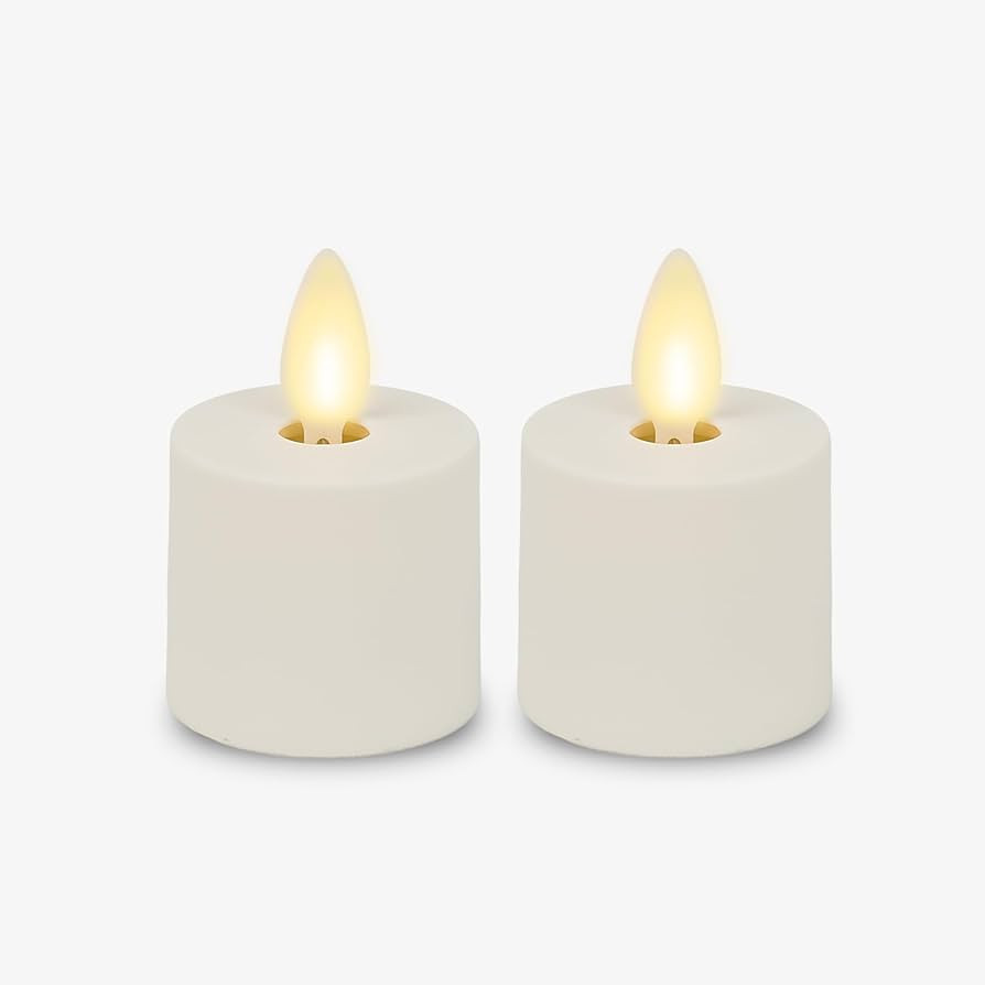 Luminara Set of 2 Rechargeable Moving Flame LED Flameless Tealight (1.5" x 2.1") Replacement Part... | Amazon (US)