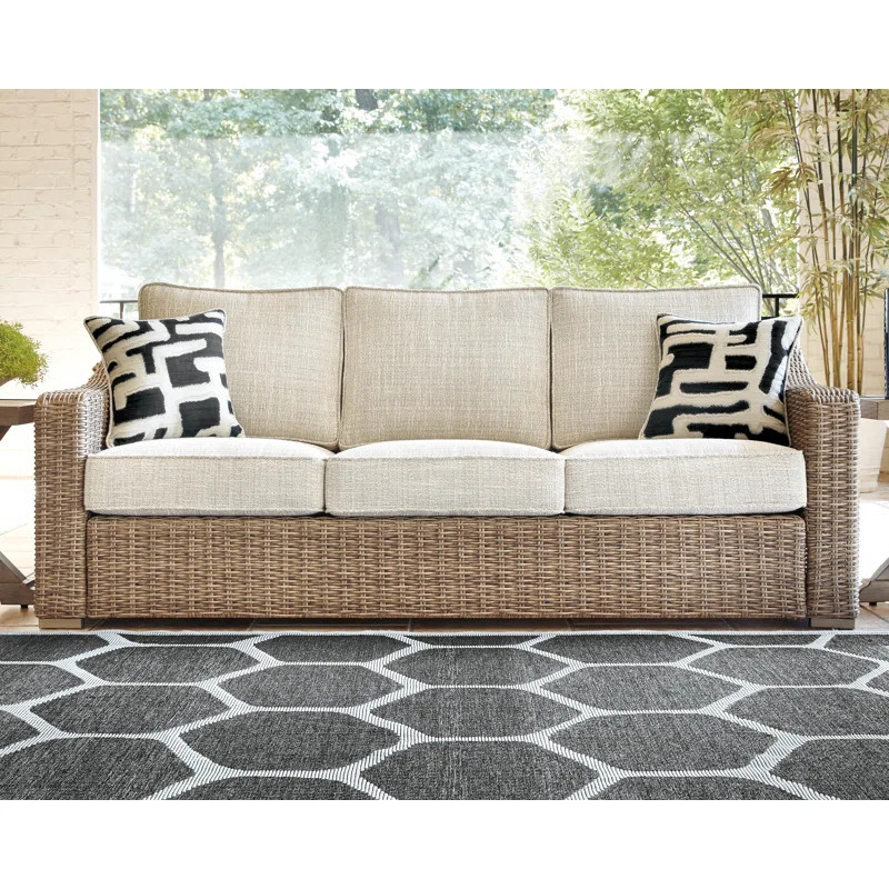 Danny 82.25" Wicker Outdoor Sofa | Wayfair North America