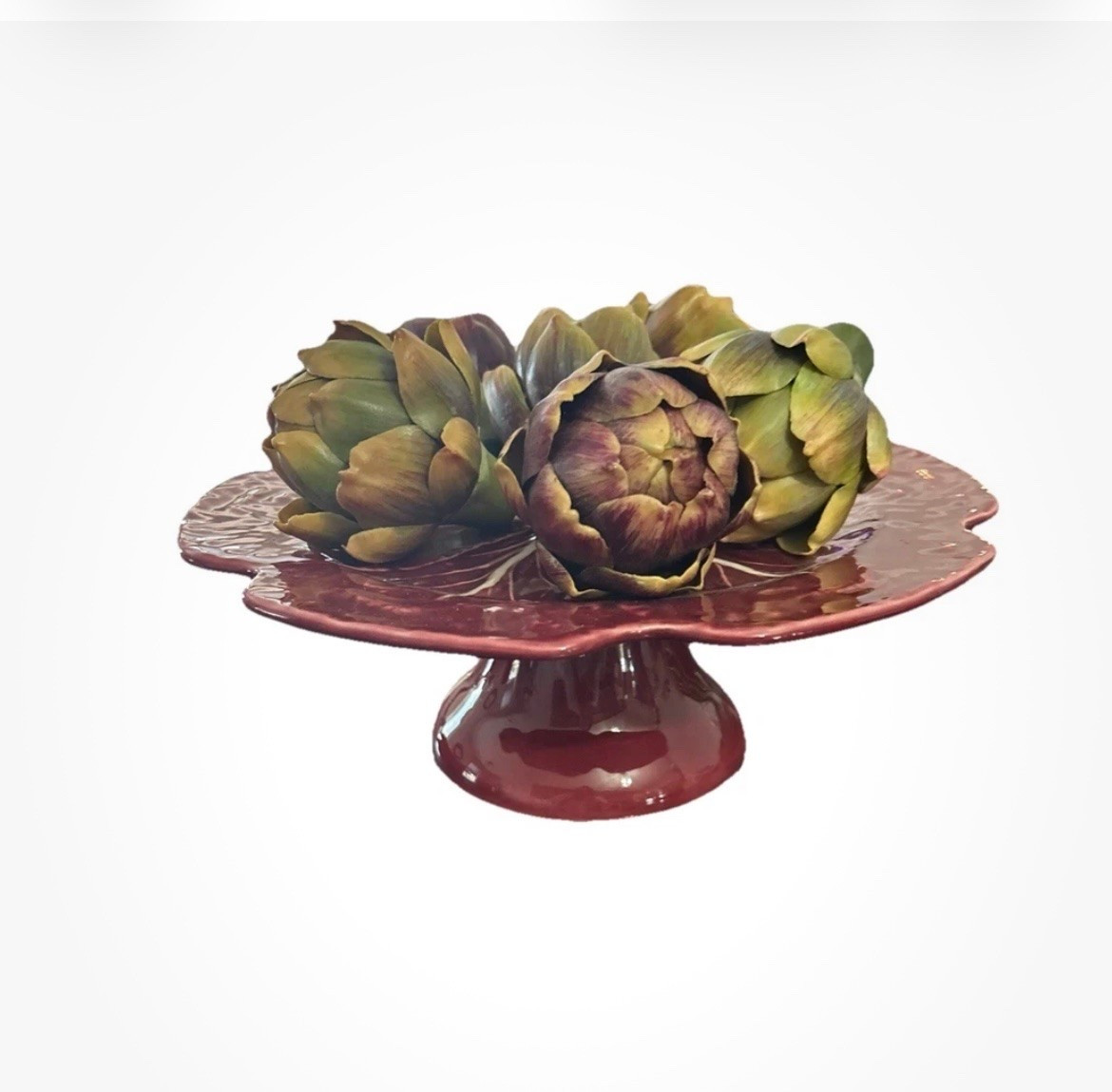 Vintage 1990s Bordallo Pinheiro cake stand in very rare dark red

#LTKfoodie #LTKHome