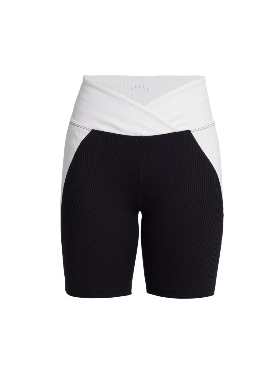 Studio Rib-Knit Bike Shorts | Saks Fifth Avenue