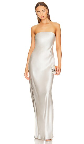 Solene Dress in Silver | Revolve Clothing (Global)