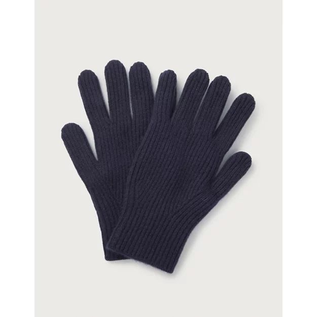 Men’s Cashmere Ribbed Gloves | The White Company (UK)