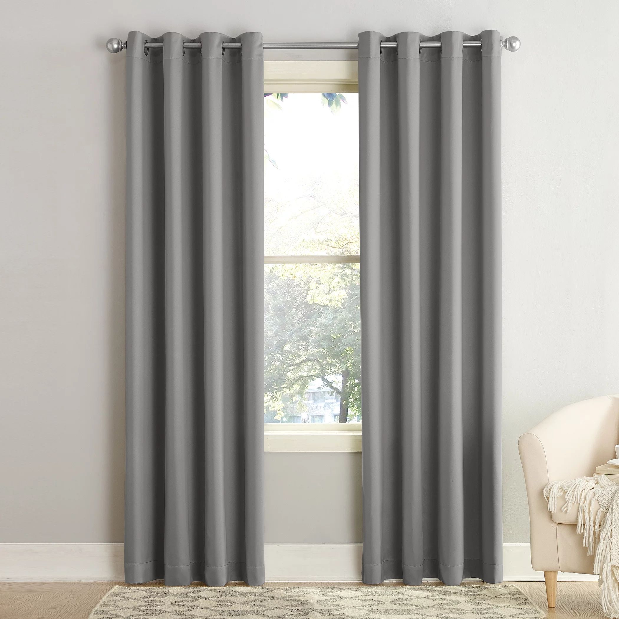 Sun Zero Madison Room Darkening Grommet Curtain Panel | Walmart (US)