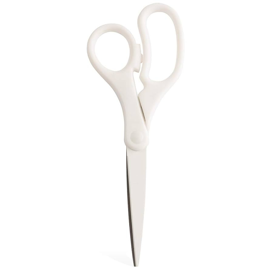 JAM PAPER Multi-Purpose Precision Scissors - 8 Inch - White - Ergonomic Handle & Stainless Steel ... | Amazon (US)