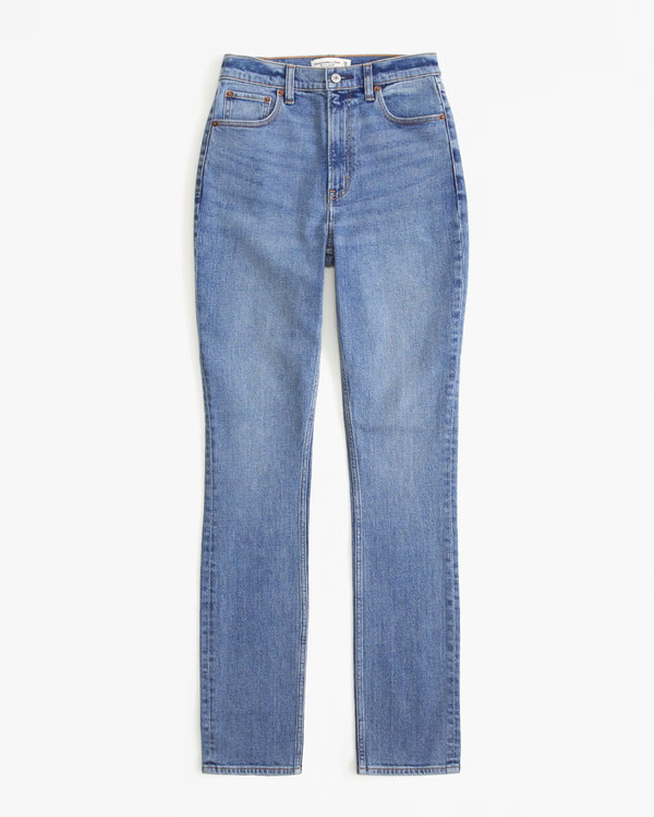 Curve Love Ultra High Rise 90s Slim Straight Jean | Abercrombie & Fitch (US)