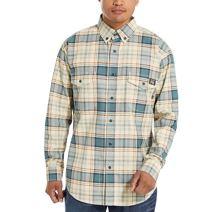 Men's FR Plaid Long Sleeve Twill Shirt | Wolverine US