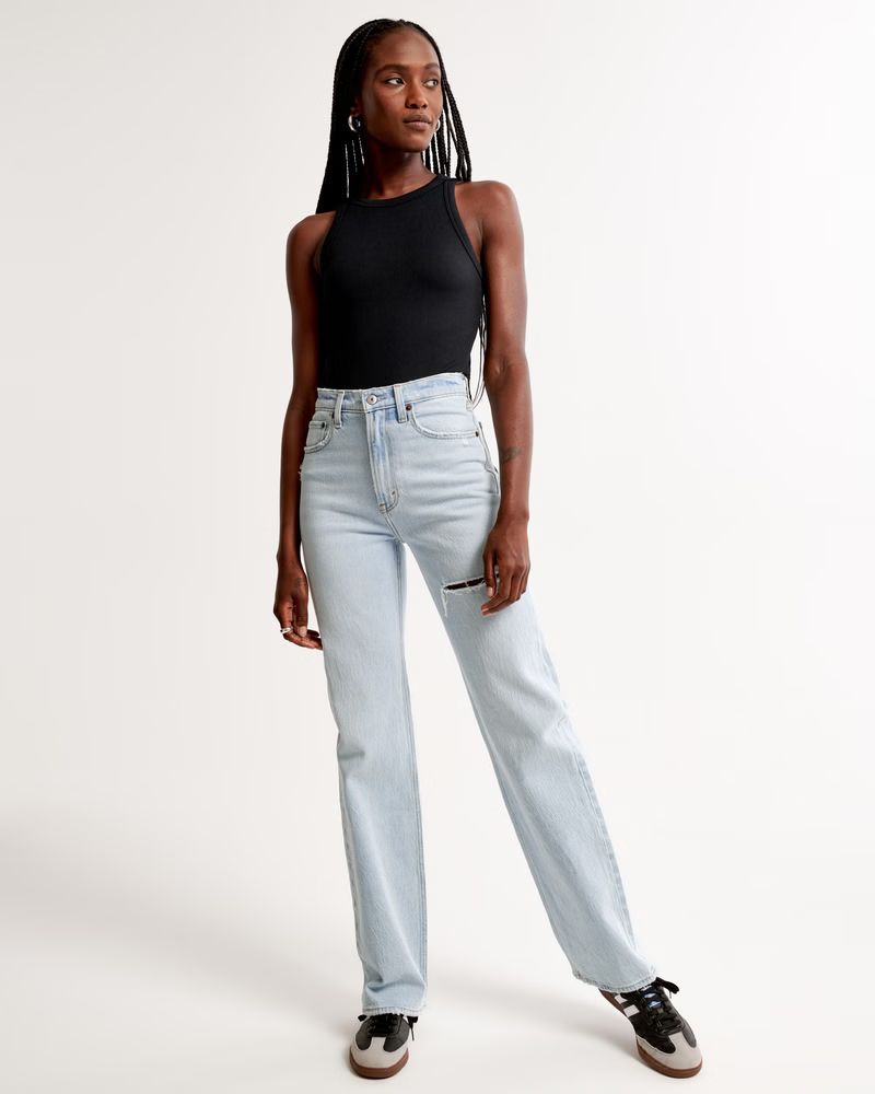 Women's High Rise 90s Relaxed Jean | Women's Bottoms | Abercrombie.com | Abercrombie & Fitch (US)