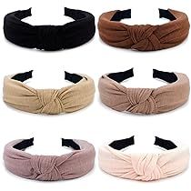 TOBATOBA 6Pcs Knotted Headband for Women Top Knot Headband for Women Fashion Cute Headbands Neutr... | Amazon (US)