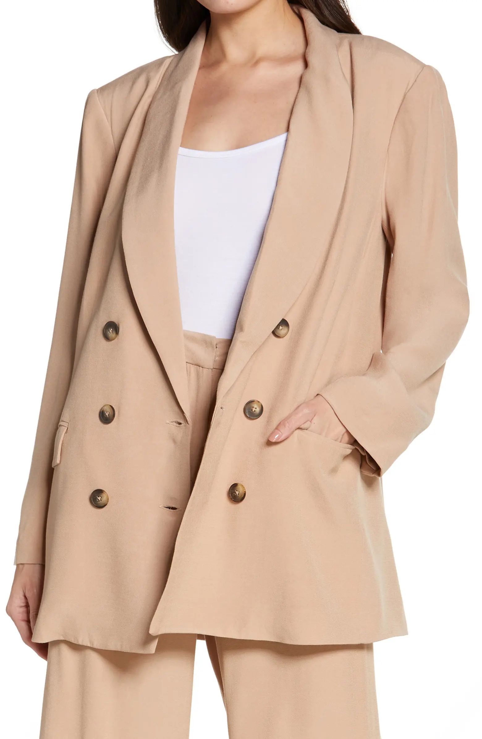 L'AGENCE Jayda Relax Double Breasted Blazer | Nordstrom | Nordstrom