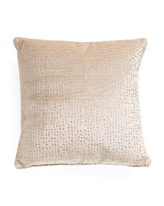 24x24 Oversized Velvet Pillow With Metallic | TJ Maxx
