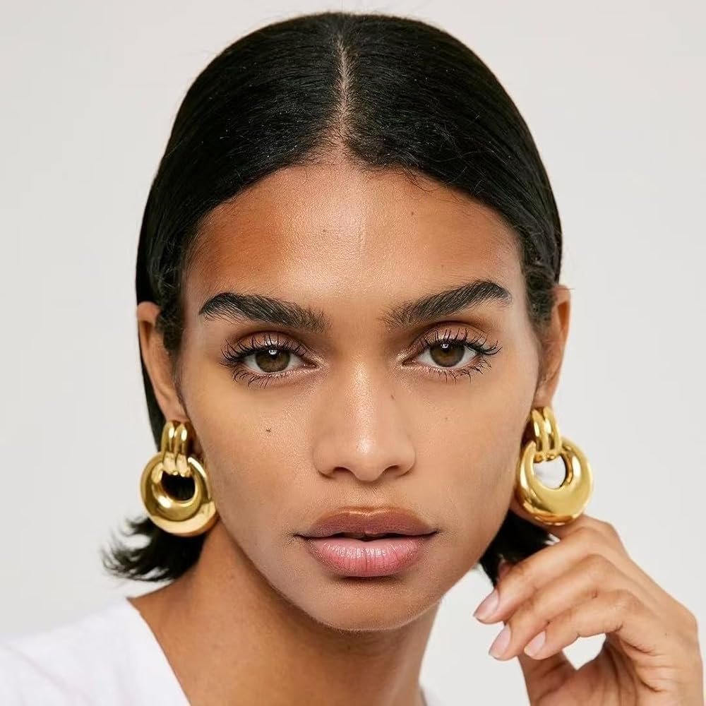 Kainier Gold Drop Dangle Earrings for Women 14k Gold Plated Jewelry Sets for Women Knot Statement... | Amazon (US)