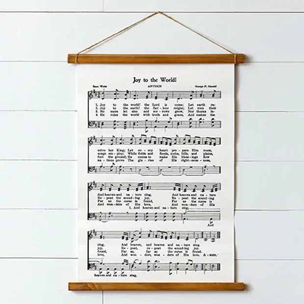 Joy to the World Music Scroll | Antique Farm House