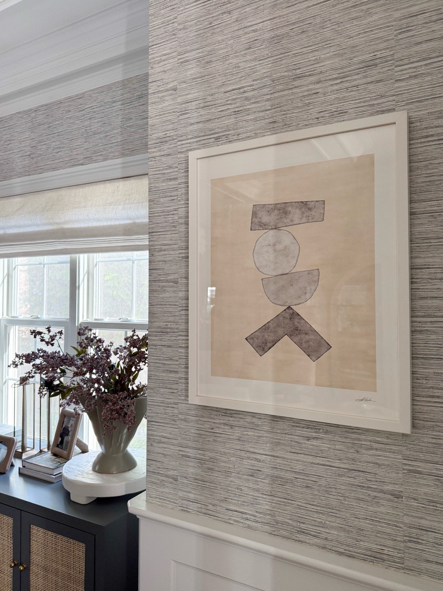 Grasscloth wallpaper is one of my favorite ways to add quiet texture to a room. I love how it gives the walls depth and warmth while still letting the artwork, paneling, and collected pieces stand out.

grasscloth wallpaper, textured wallpaper, dining room wallpaper, neutral wallcovering, framed wall art, classic home decor, layered interiors, timeless home design, modern coastal style, wall decor ideas, collected home decor, girlonthehudson

#LTKHome #LTKSeasonal #LTKdayinmylife