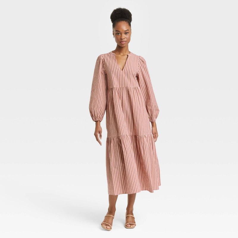 Women's Long Sleeve Tiered Dress - A New Day™ | Target