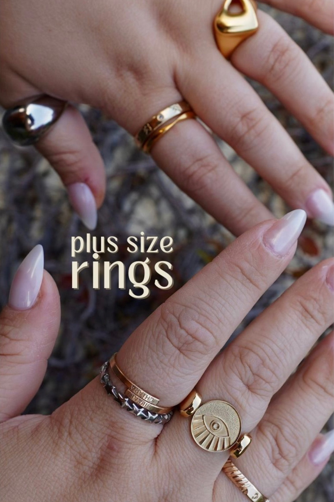 The chunky finger friendly rings I wear daily!! 💍✨

|| plus size rings, plus size jewelry, statement rings, ring stack, mixed metals 

#LTKplussize #LTKfindsunder50 #LTKstyletip