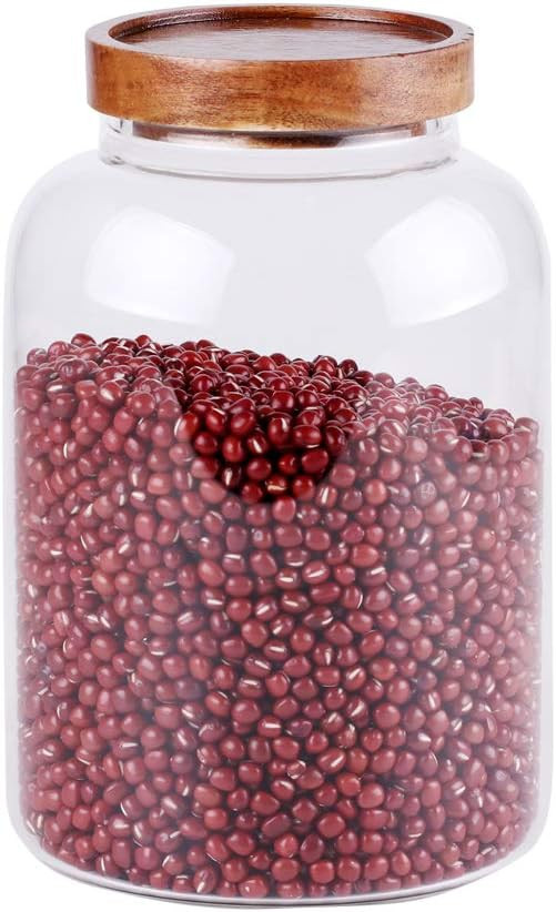Large Glass Food Canisters, 66 FL OZ(1950ml) Kitchen Serving Stoarge Container with Airtight Bamb... | Amazon (US)