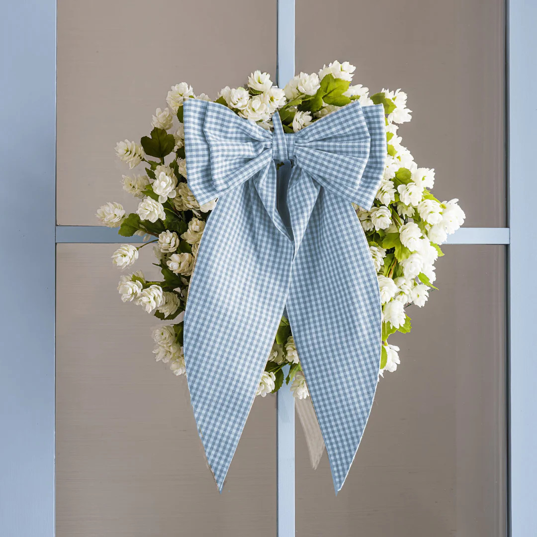 Gingham Check Oversized Bow | Cailini Coastal