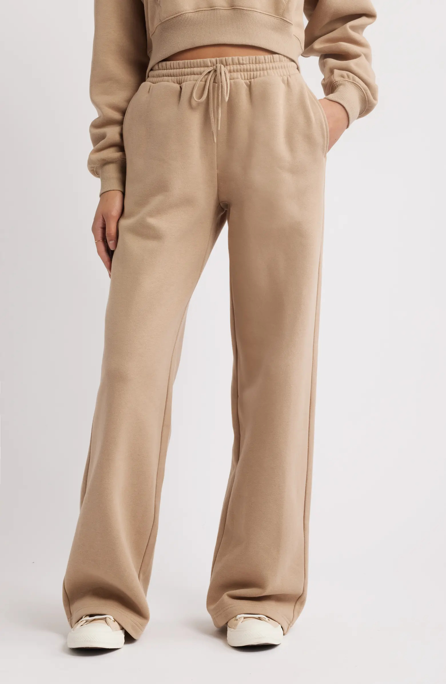 Wide Leg Fleece Pants | Nordstrom