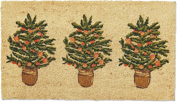 tag Citrus Tree Natural Coir Door Mat 30x17 Everyday Multicolor PVC Backing Easy Clean Shake or B... | Amazon (US)