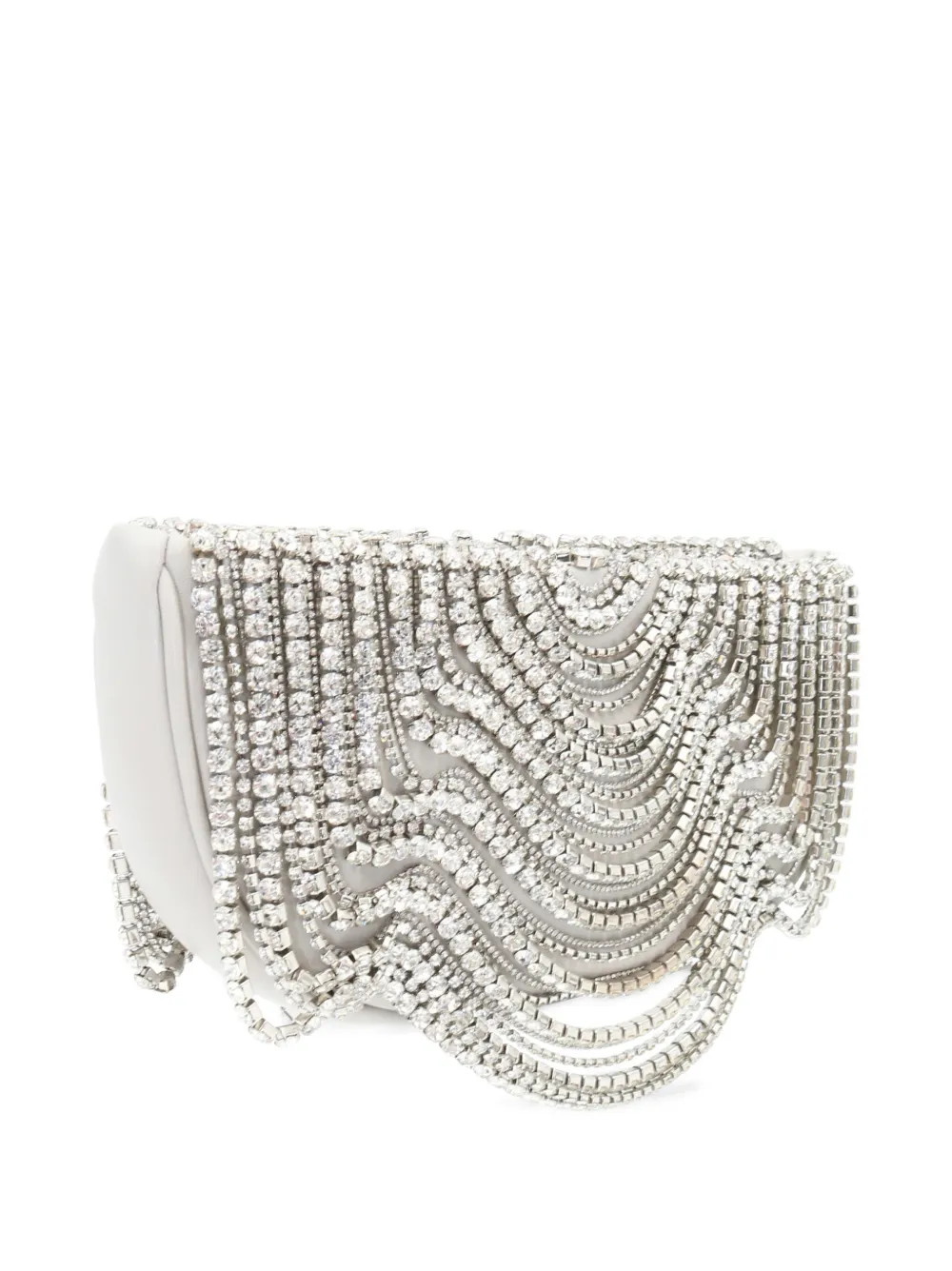 Cult Gaia Lael rhinestone-embellished Clutch | Silver | FARFETCH | Farfetch Global