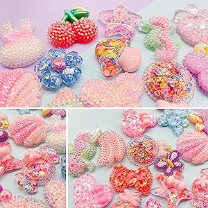HYTYQDAFA 30 35 40 50 PCS Cute Pink Shoe Charms for Clog Sandals Decorations for Girls, Shoe Char... | Amazon (US)